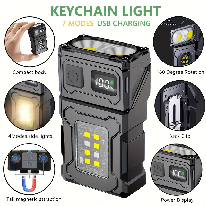 Outdoor Lighting Panel - 미니 충전식 LED 포켓 손전등 휴대용