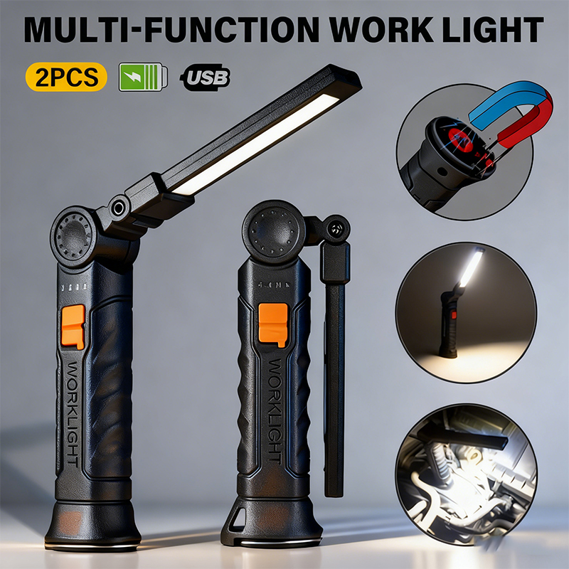 Outdoor Lighting Panel - 휴대용 COB LED 손전등 USB 충전식