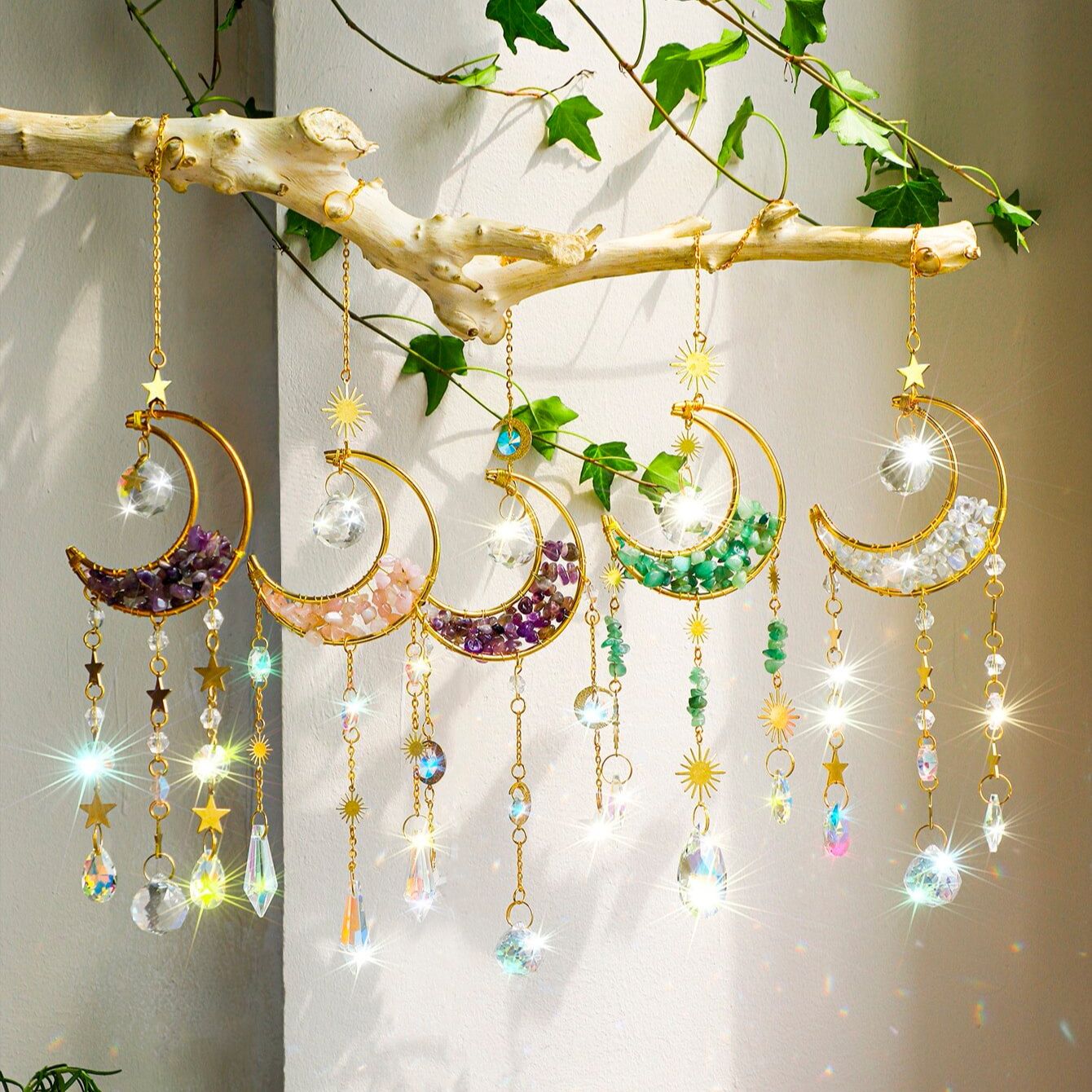Outdoor Lighting Xmas - 크리스탈 Suncatcher 문 자수정 레인보우 메이커