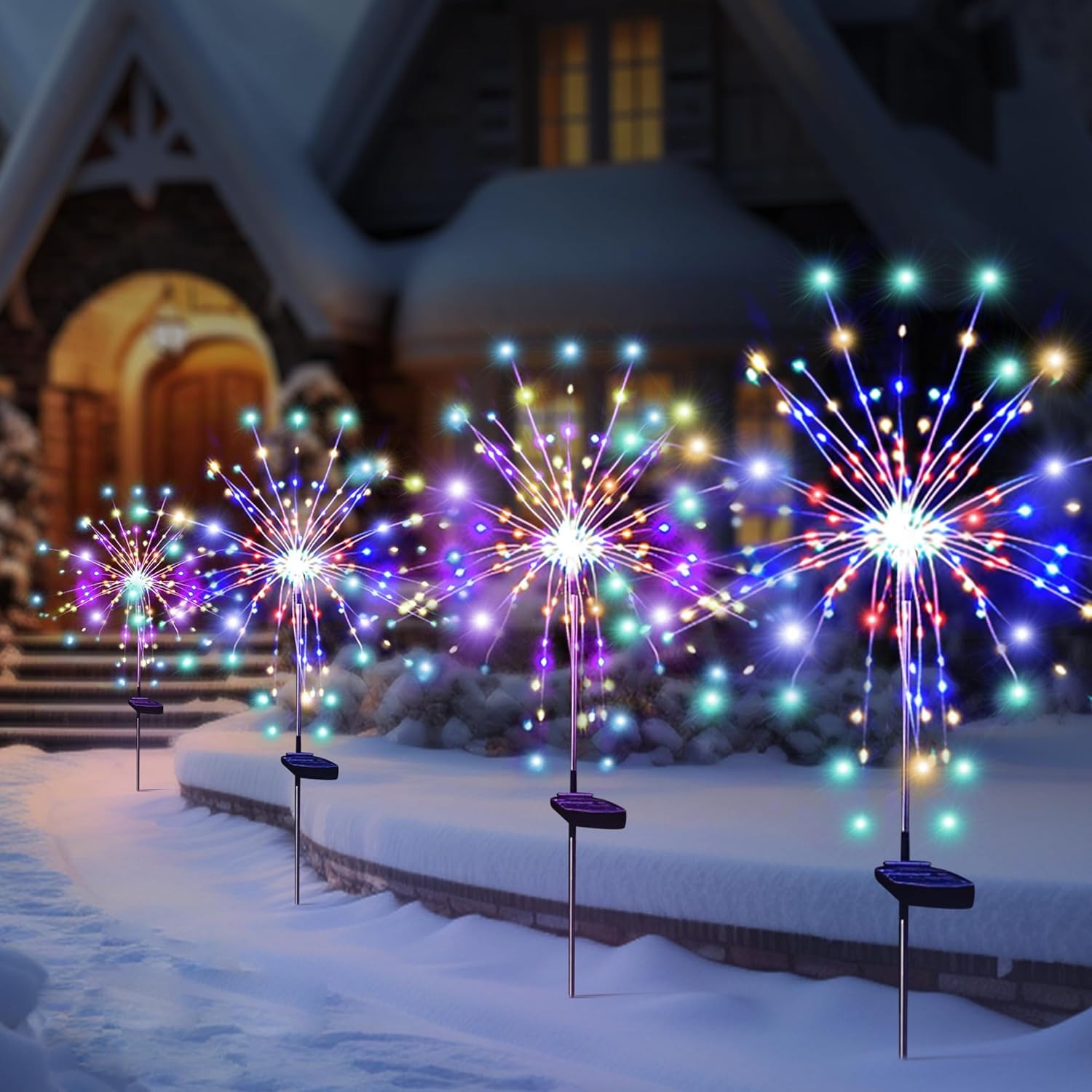 Outdoor Lighting Xmas - 태양광 LED 불꽃놀이 장식등 야외 정원