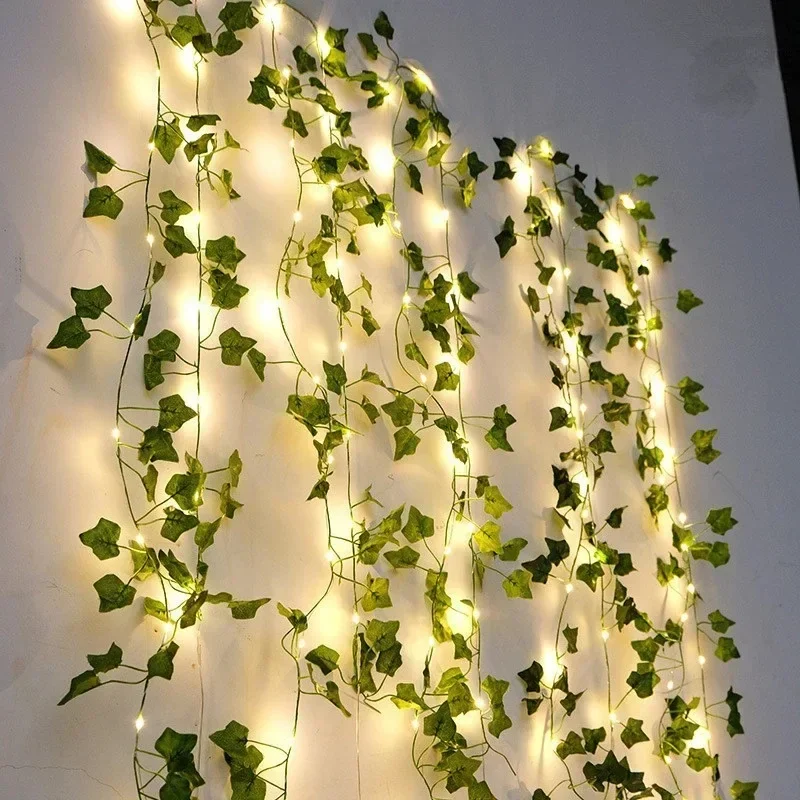 Outdoor Lighting No Wiring - 1/4/8PCS 2M 등반 등나무 빛 문자열