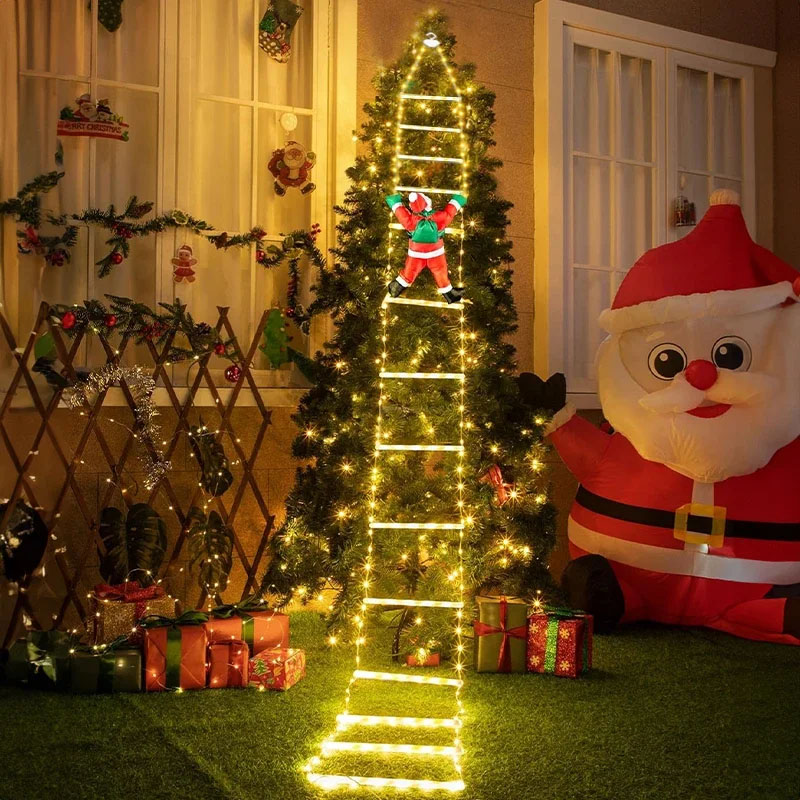 Outdoor Lighting Xmas - LED 크리스마스 조명 산타클로스 장식 사다리형