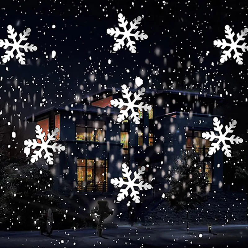 Outdoor Lighting Xmas - 크리스마스 눈송이 레이저 라이트 눈 내리는