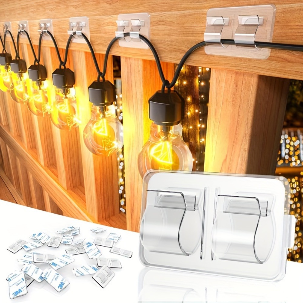 Outdoor Lighting Xmas - 야외 스트링 조명용 후크 4/10개 -