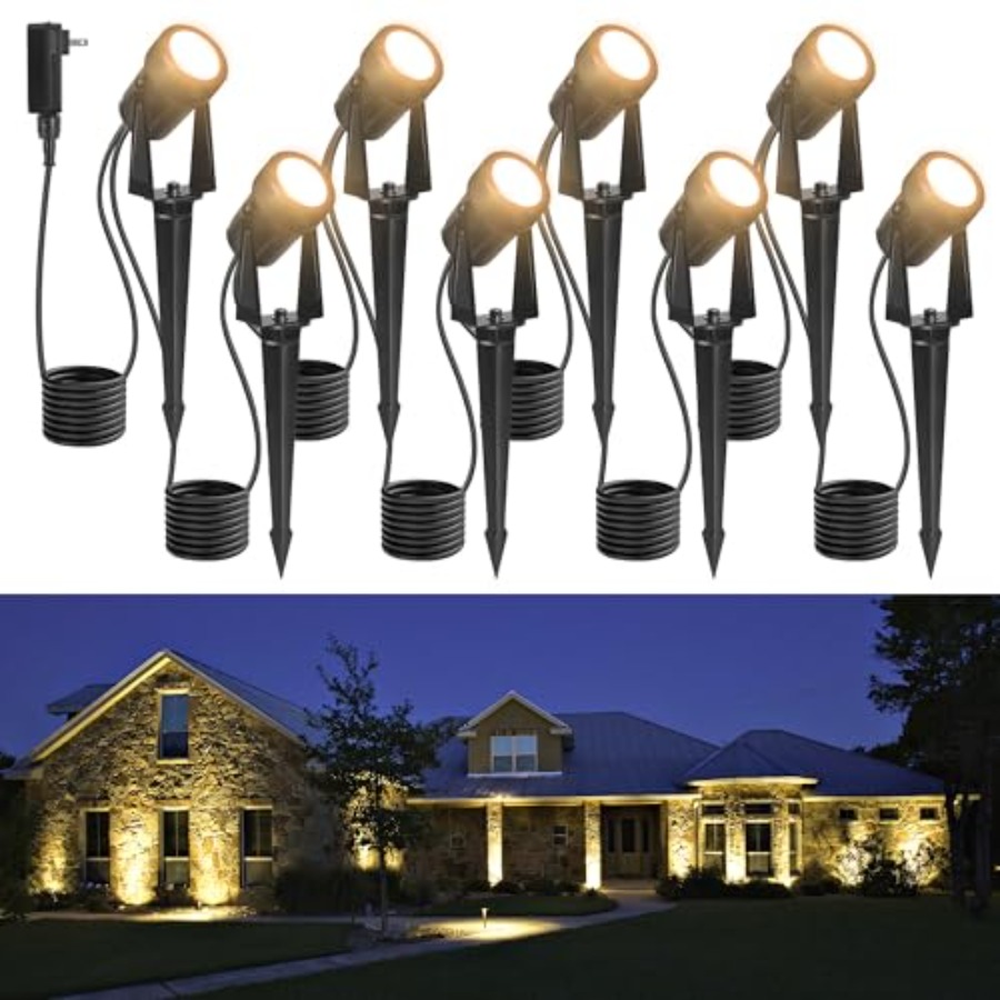 Outdoor Lighting No Wiring - 85.3FT LED 실외 조경 스팟 조명