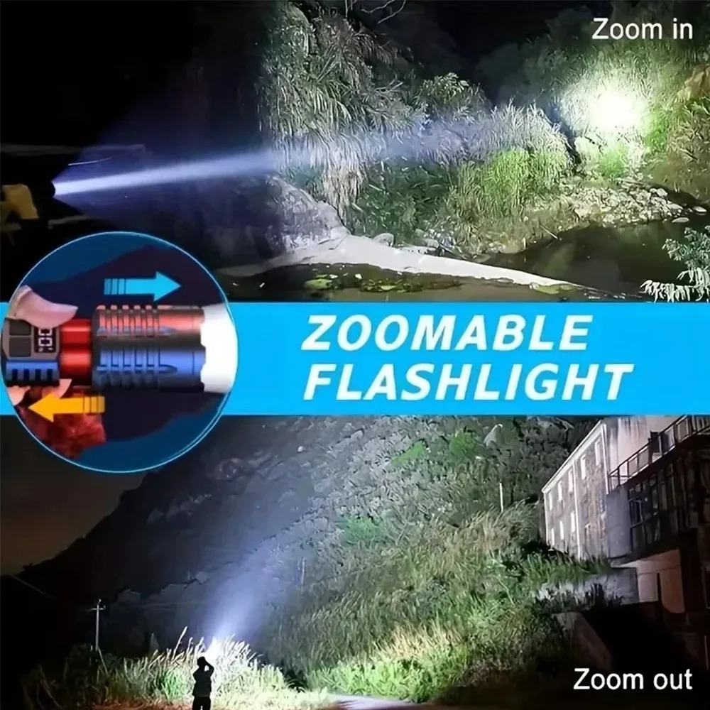 고출력 강력 조명 LED 손전등, 줌 가능, USB 충 - Outdoor Lighting The Range 리뷰 및 가격