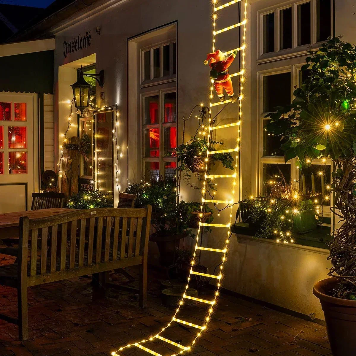 산타클로스 가정용 LED 사다리 조명, 크리스마스 장식 - Outdoor Lighting Xmas 리뷰 및 가격