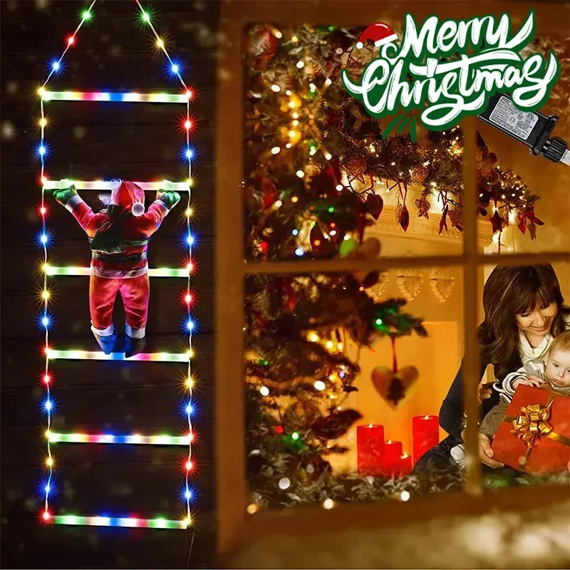 산타클로스 가정용 LED 사다리 조명, 크리스마스 장식 - Outdoor Lighting Xmas 리뷰 및 가격