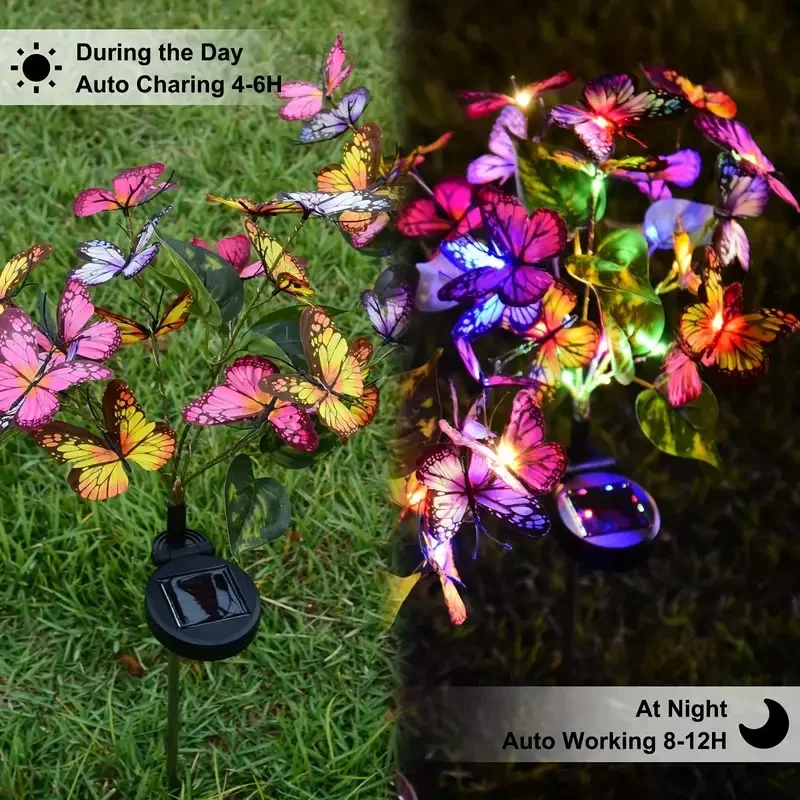 태양 LED 나비 정원 조명 마당 파티오 축제 크리스마 - Outdoor Lighting Xmas 리뷰 및 가격