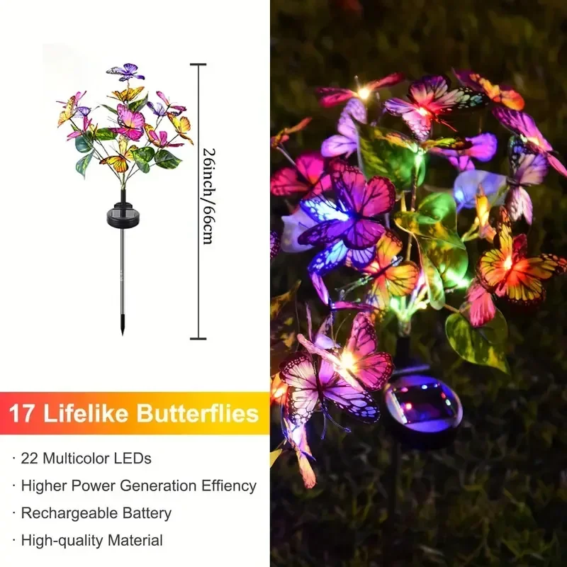 태양 LED 나비 정원 조명 마당 파티오 축제 크리스마 - Outdoor Lighting Xmas 리뷰 및 가격