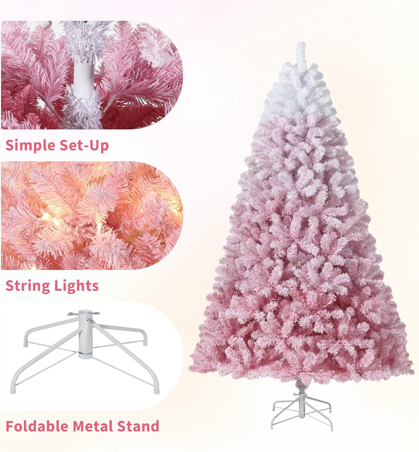9피트 조명 장착 인공 크리스마스 트리, 100개의 따 - Outdoor Lighting Xmas 리뷰 및 가격