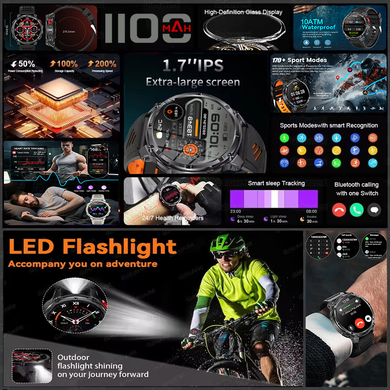 T-REX 3 밀리터리 스마트워치 남성용 1100mAh - Outdoor Lighting Smart Controller 리뷰 및 가격