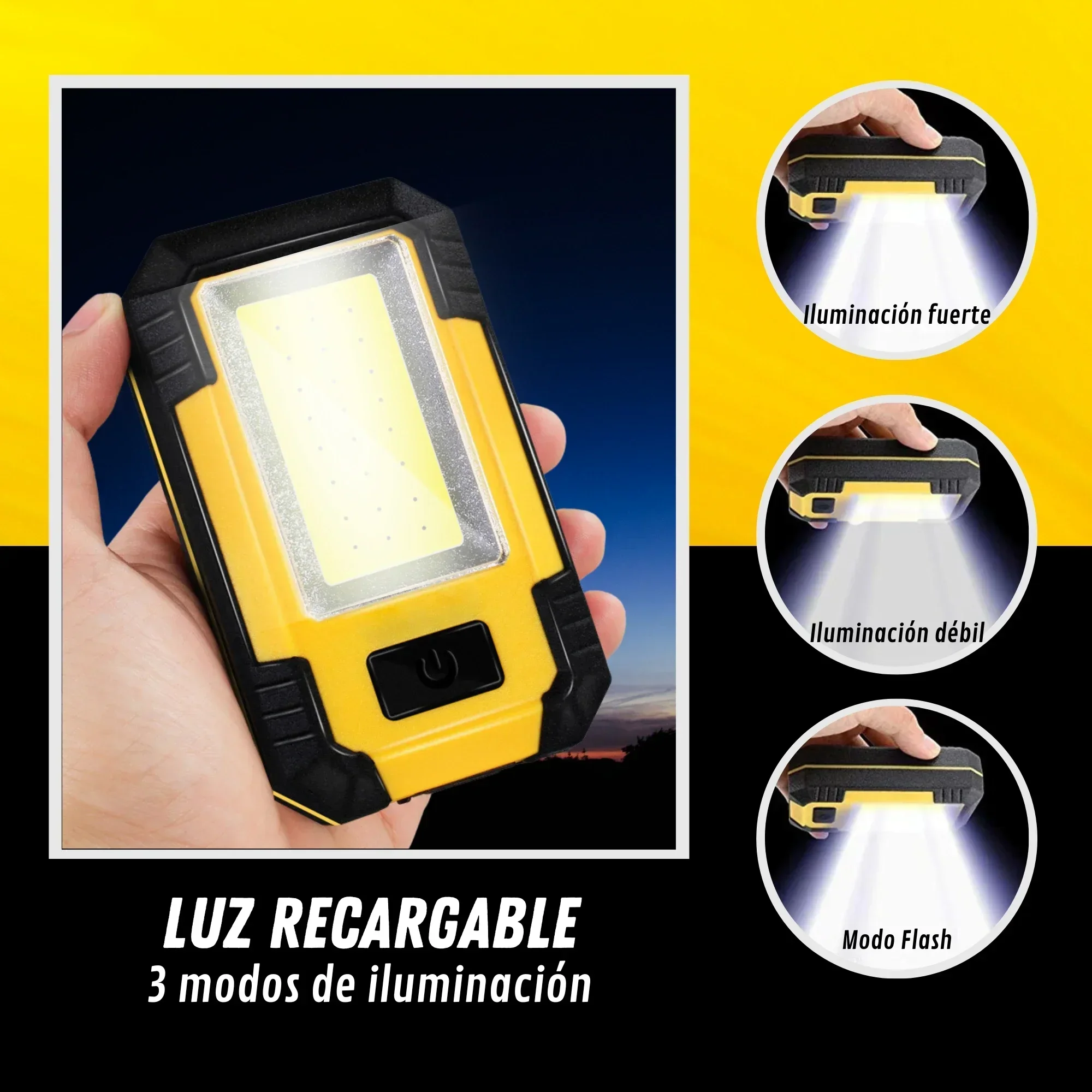 충전식 4000mAh 작업등, 초강력 COB 플래시라이 - Outdoor Lighting Panel 리뷰 및 가격