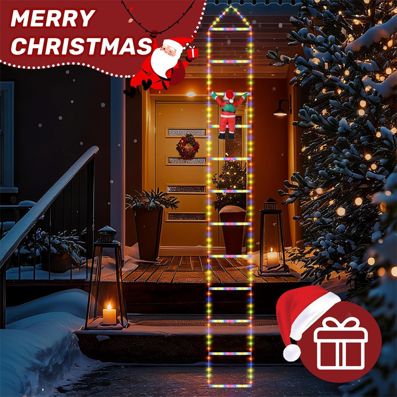 LED 크리스마스 조명 산타클로스 장식 사다리형 조명줄 - Outdoor Lighting Xmas 리뷰 및 가격