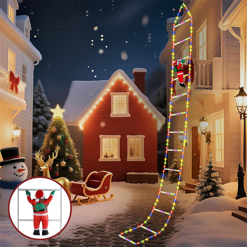 LED 크리스마스 조명 산타클로스 장식 사다리형 조명줄 - Outdoor Lighting Xmas 리뷰 및 가격