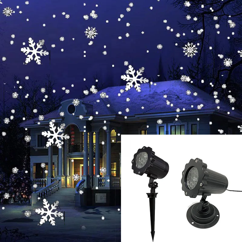 크리스마스 눈송이 레이저 라이트 눈 내리는 프로젝터 I - Outdoor Lighting Xmas 리뷰 및 가격