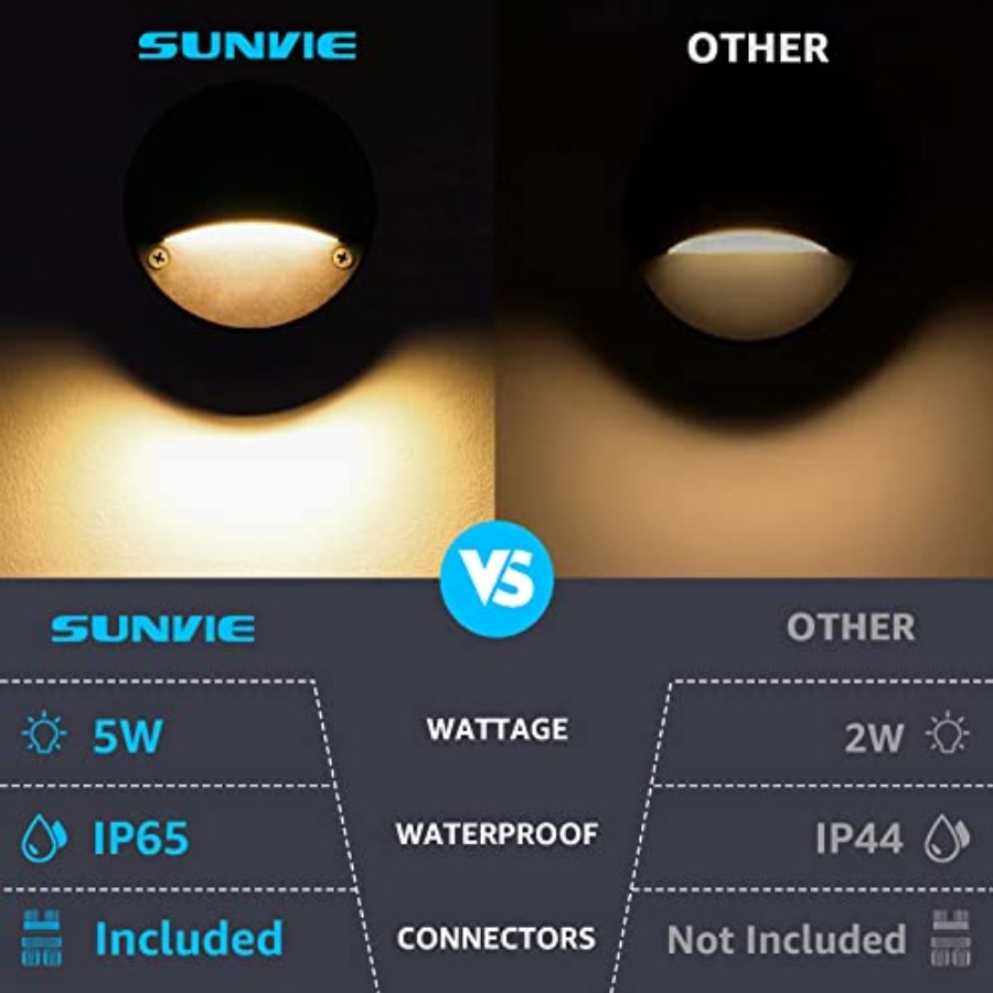 5W LED 저전압 데크 조명, 12-24V 스텝 조명 - Outdoor Lighting No Wiring 리뷰 및 가격