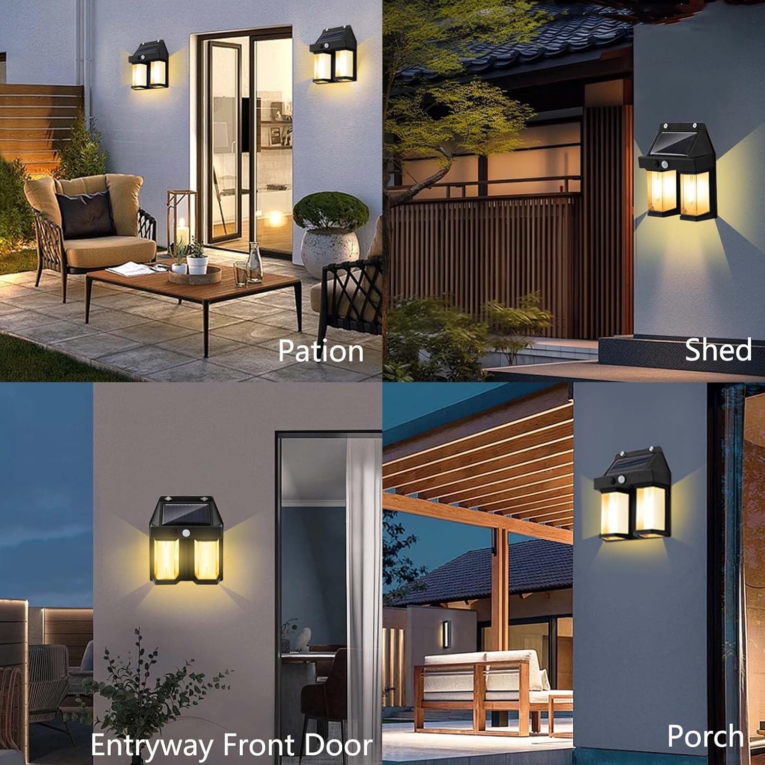 태양광 벽등 빈티지 정원 빌라 야외 모션 센서 따뜻한  - Outdoor Lighting No Wiring 리뷰 및 가격