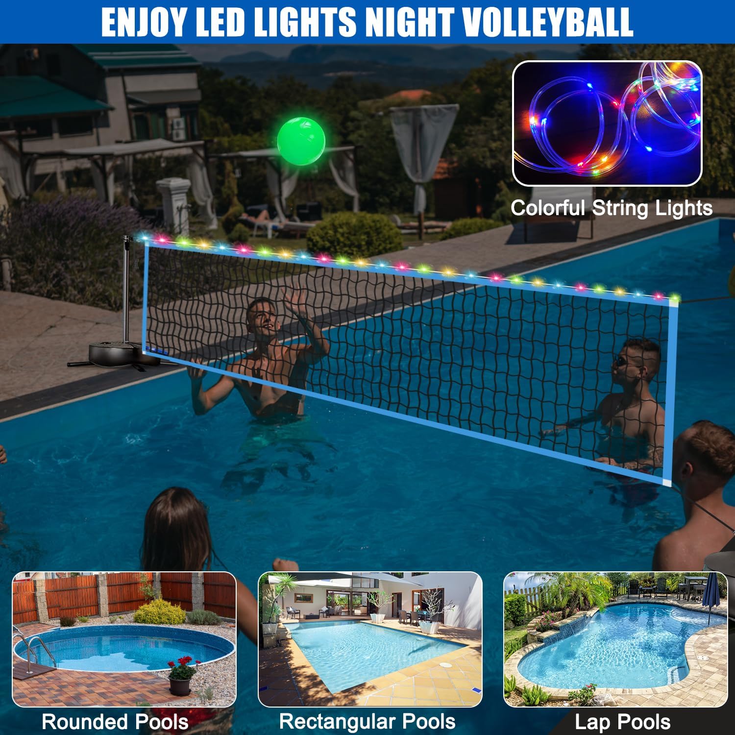 휴대용 야외 LED 배구 네트 (2개의 발광 공 및 무 - Outdoor Lighting Portable 리뷰 및 가격