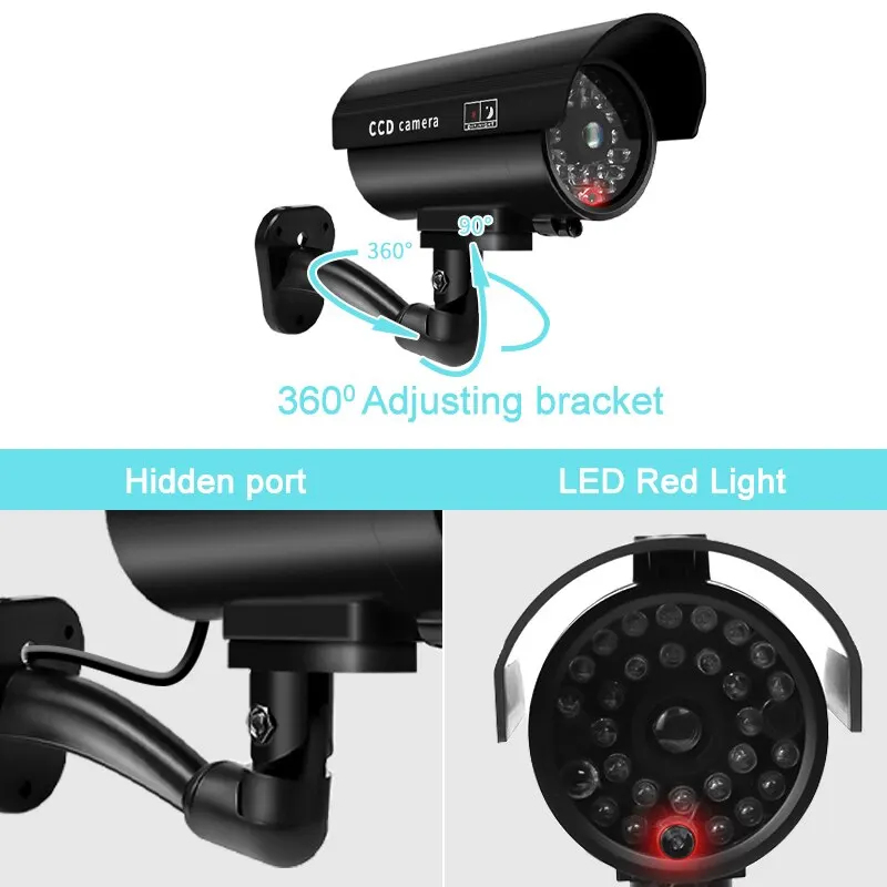 1PC 더미 보안 카메라 방수 실내외 가짜 CCTV 감 - Outdoor Lighting No Wiring 리뷰 및 가격