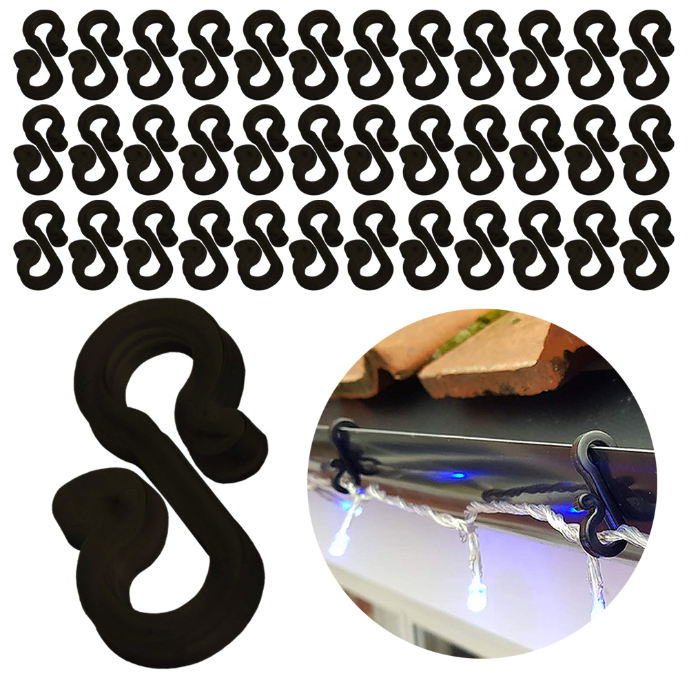 120Pcs 플라스틱 후크 거터 후크 행거 S 자형 클 - Outdoor Lighting Xmas 리뷰 및 가격