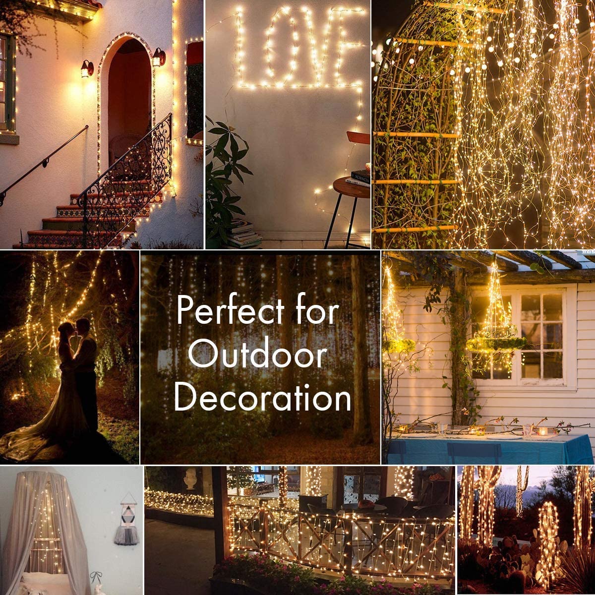 2 팩 태양 요정 조명 300LED 태양 문자열 조명  - Outdoor Lighting No Wiring 리뷰 및 가격