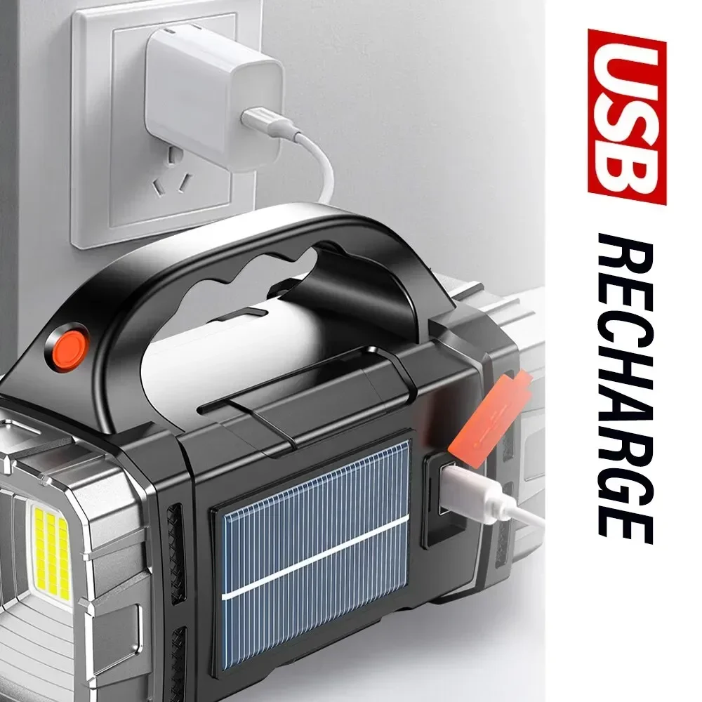강력한 휴대용 손전등 USB 충전식 토치 슈퍼 밝은 태 - Led Flood Light 리뷰 및 가격