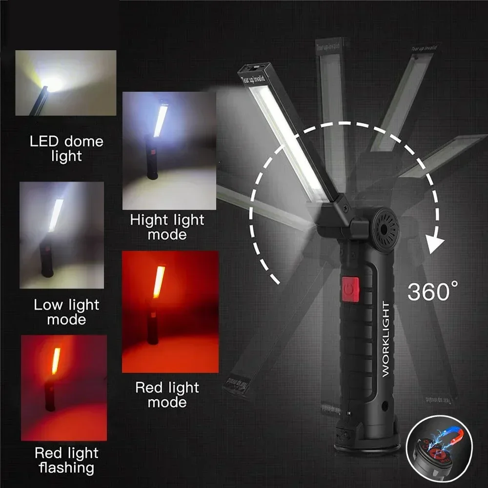 자석, 후크 360이 포함된 LED COB 손전등 US - Outdoor Lighting Panel 리뷰 및 가격