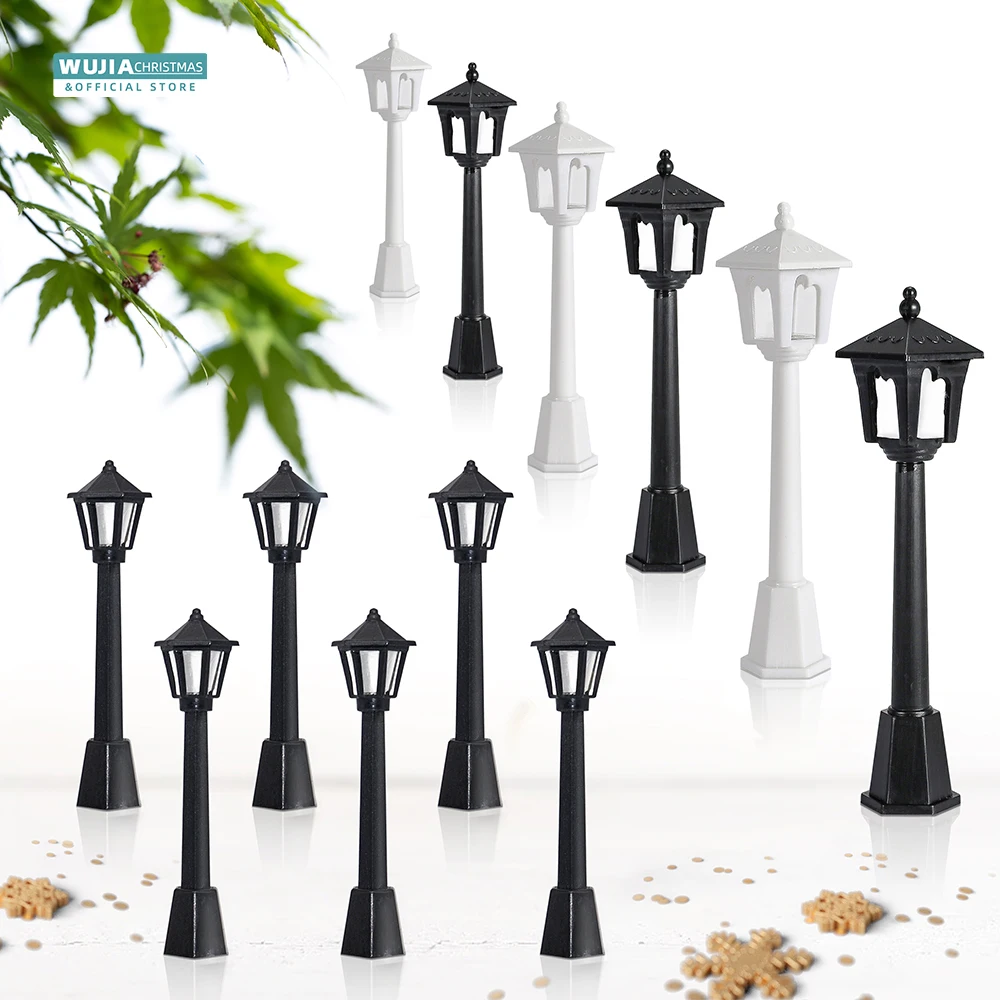 6/12pcs 레트로 미니어처 가로등 모델 철도 기차  - Outdoor Lighting Xmas 리뷰 및 가격