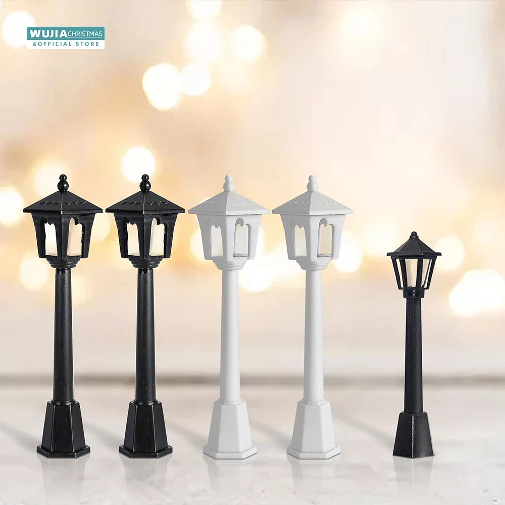 6/12pcs 레트로 미니어처 가로등 모델 철도 기차  - Outdoor Lighting Xmas 리뷰 및 가격