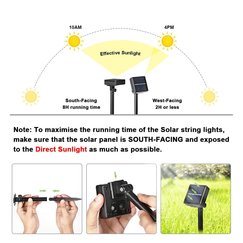 야외 LED 태양 요정 문자열 조명 방수 정원 장식 갈 - Outdoor Lighting No Wiring 리뷰 및 가격