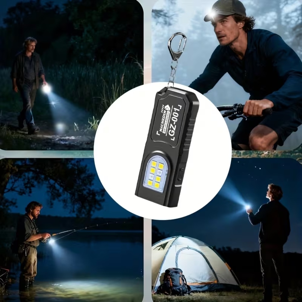 미니 COB LED 키체인 손전등 USB 충전식 토치  - Outdoor Lighting Panel 리뷰 및 가격